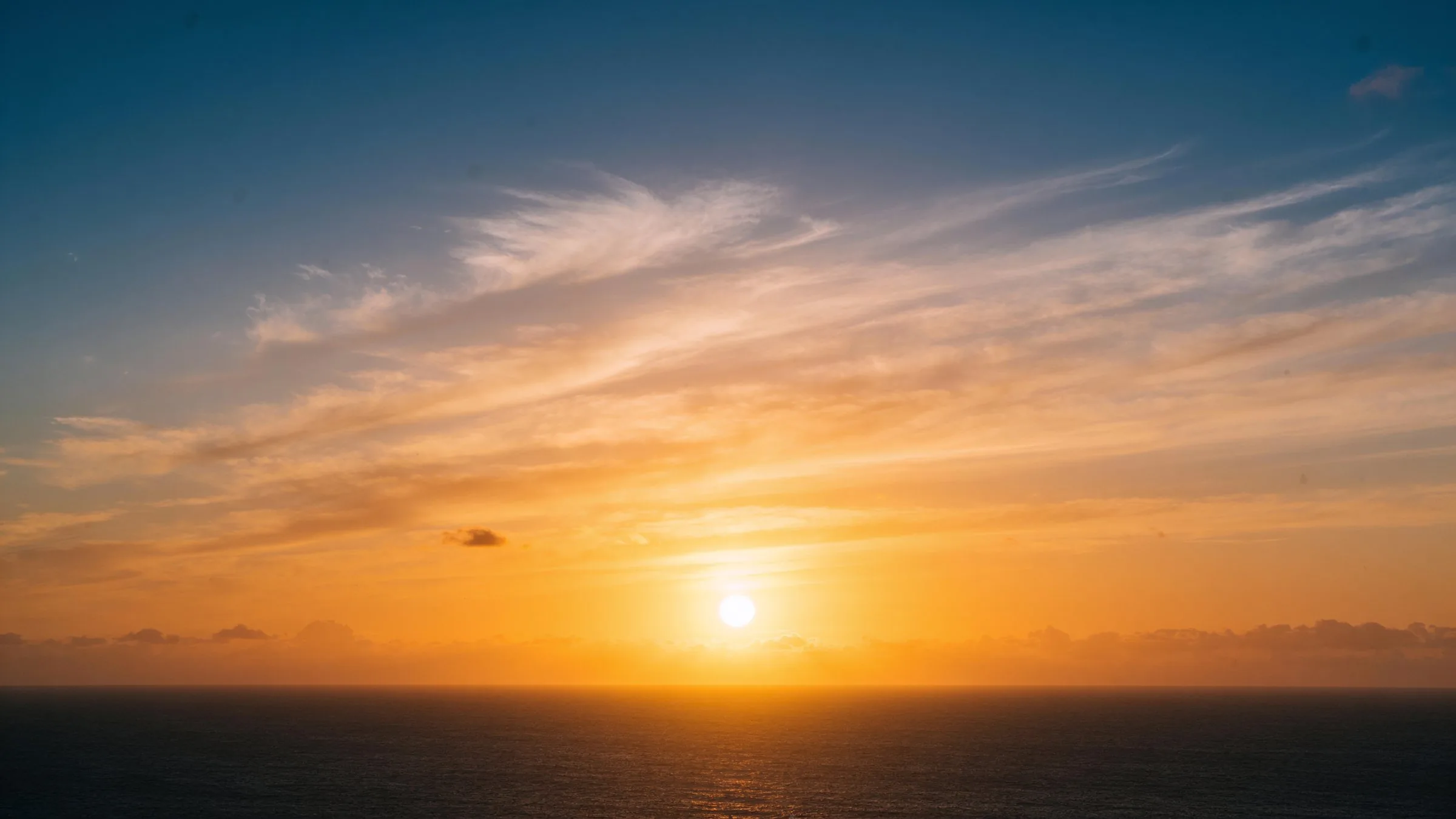 Atardecer sobre el mar de Gran Canaria